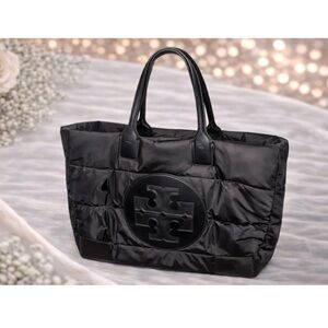 Tory Burch Black Puffer Tote
